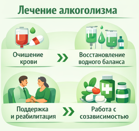 лечение алкоголизма в Уссурийске этапы